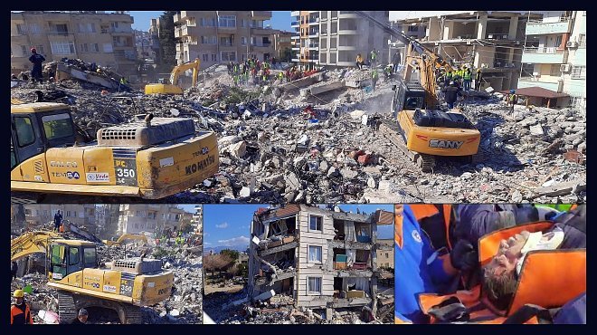 İZMİR EKİPLERİ DEPREMİN 102. SAATİNDE BİR CANI DAHA KURTARDI