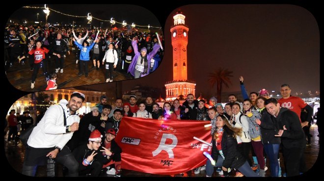 İZMİR'DE EN UZUN GECE KOŞUSU YAPILDI...