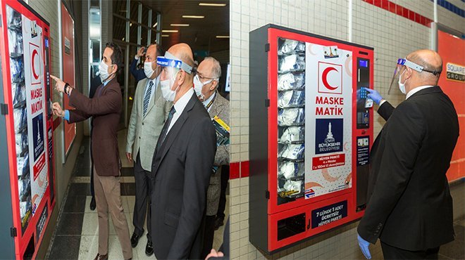 İzmir’in metro istasyonlarında maskematik dönemi