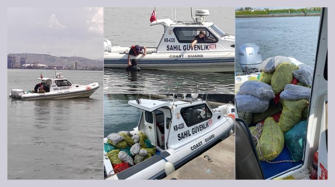İZMİR KÖRFEZİ'NDE MİDYE OPERASYONU