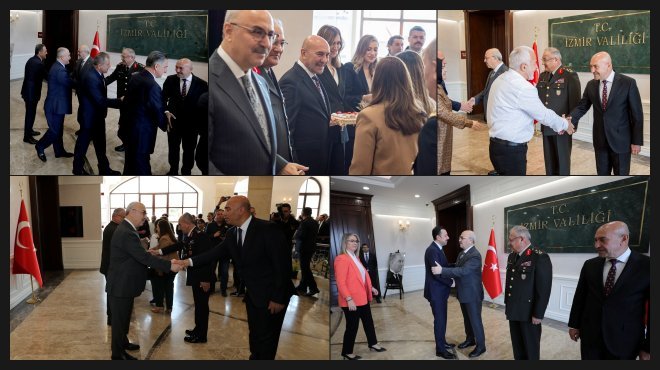 İZMİR PROTOKOLÜ VALİLİKTE BAYRAMLAŞTI