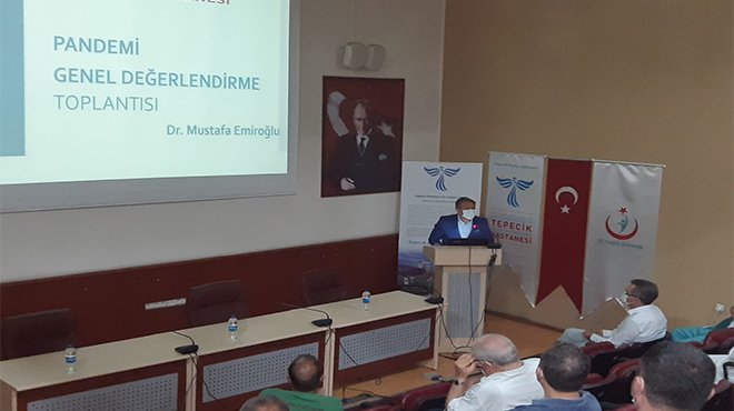 İzmir Tepecik Eğitim ve Araştırma Hastanesinde pandemi toplantısı