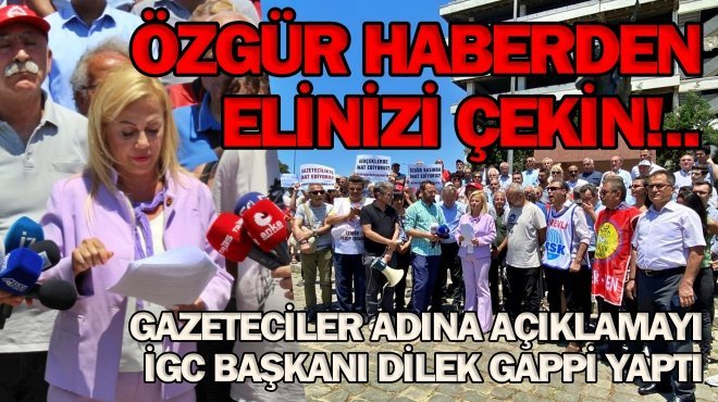 İzmirli gazeteciler 'Sansür Yasası'nı protesto etti
