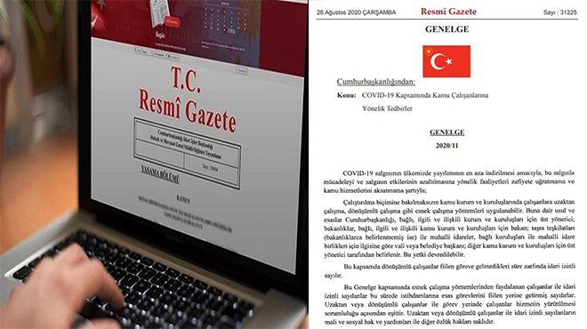 Kamu kurumlarına yönelik esnek çalışma genelgesi
