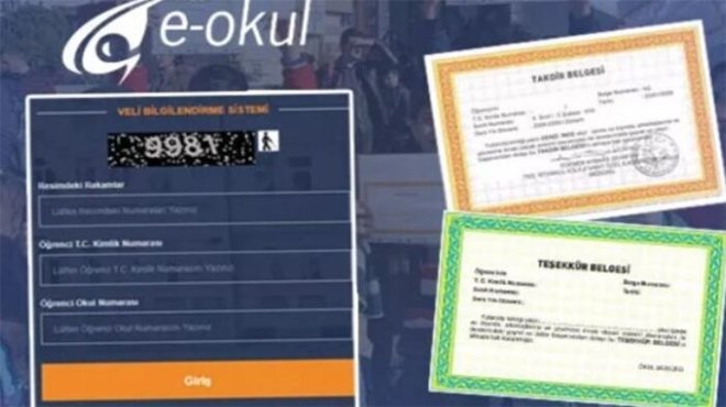 Karneler e-okul üzerinden erişime açıldı