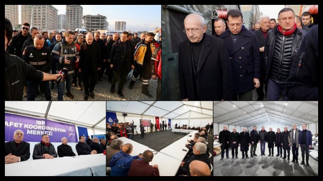 KILIÇDAROĞLU, HATAY’DA AFET KOORDİNASYON MERKEZLERİ İLE BARINMA ALANLARINI GEZDİ...