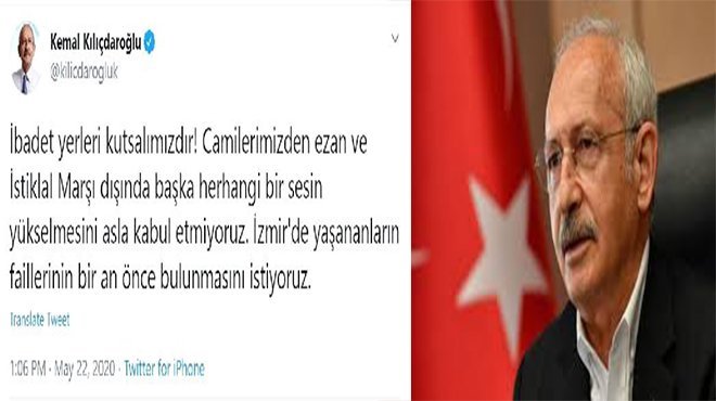 Kılıçdaroğlu: İbadet yerleri kutsalımızdır