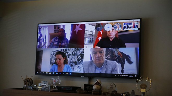 Kıyı Ege Belediyeleri video konferansta bir araya geldi