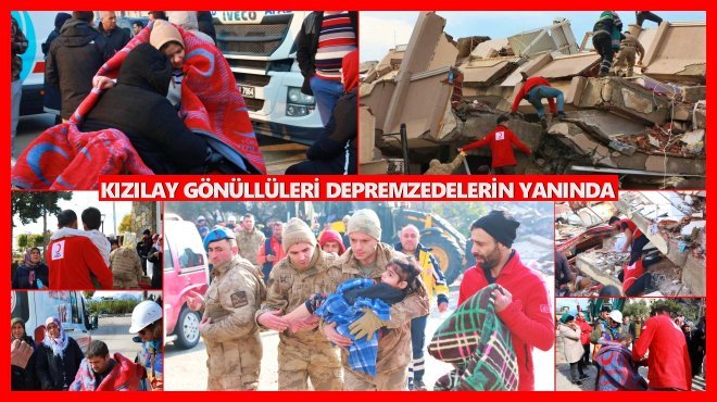 KIZILAY AFET BÖLGESİNDE YARDIM ÇALIŞMALARINI SÜRDÜRÜYOR