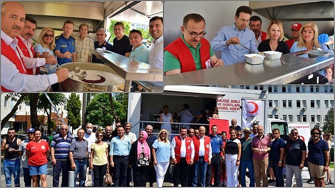 KIZILAY KARŞIYAKA 1500 KİŞİYE AŞURE DAĞITTI