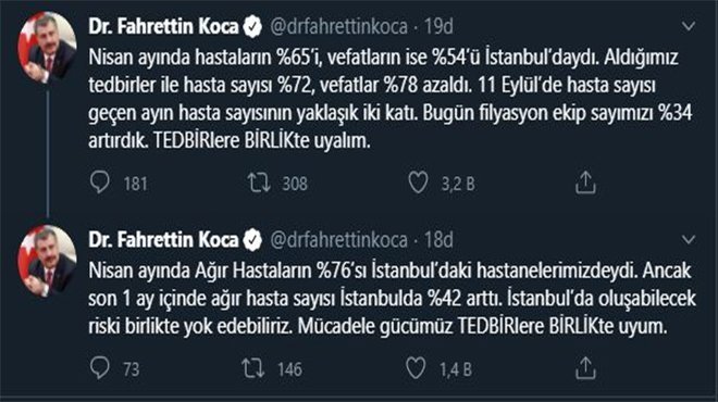 Koca'dan İstanbul uyarısı