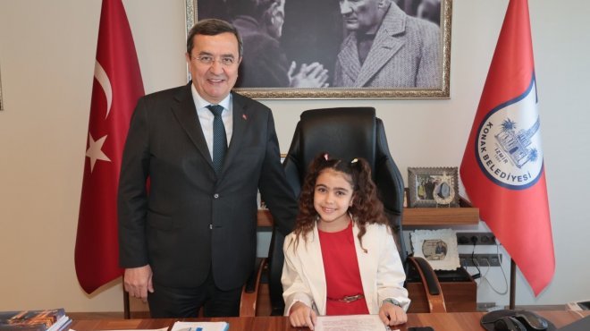 Konak’ın çocuk başkanının ilk projesi: Çocuk Sanat Sokağı