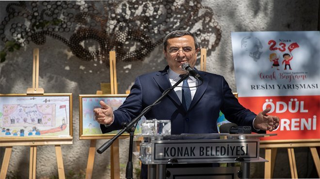 Konak’ta 23 Nisan Resim Yarışması Ödülleri minik sahipleri ile buluştu