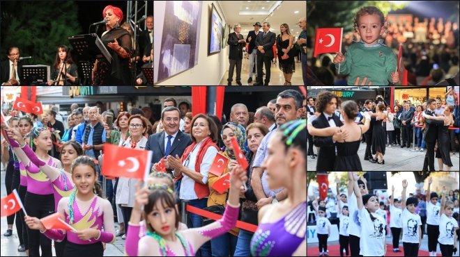 İZMİR'DE CUMHURİYET COŞKUSU HER YERDE