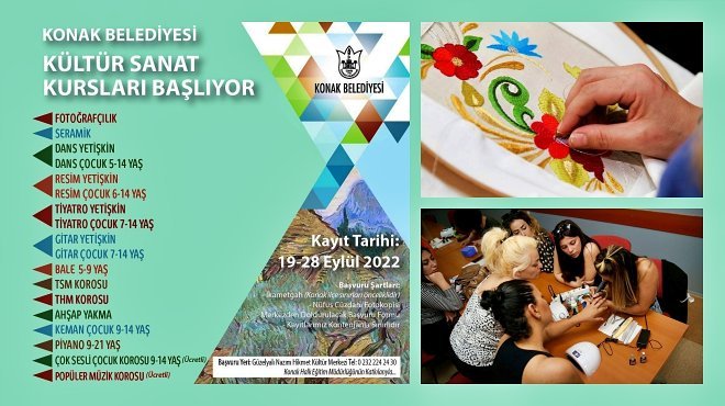 KONAK’TA KURSLARA KAYITLAR BAŞLADI