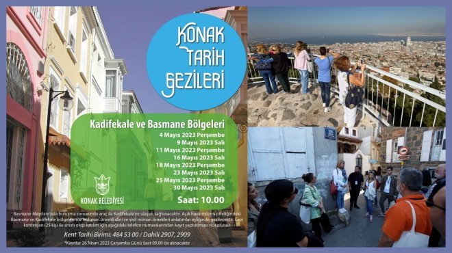 ‘KONAK TARİH GEZİLERİ’NE YOĞUN İLGİ