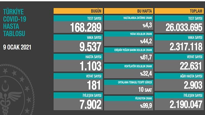 Koronavirüs salgınında can kaybı 22 bin 631'e yükseldi
