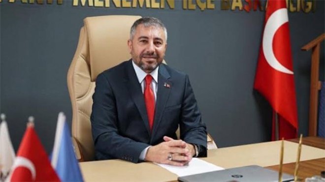 Menemen AK Parti İlçe Başkanı Ahmet Can Çelik  basın açıklaması yaptı