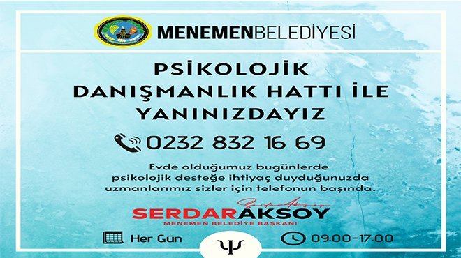 Menemen Belediyesi Psikolojik Danışmanlık Hattı’nı açtı