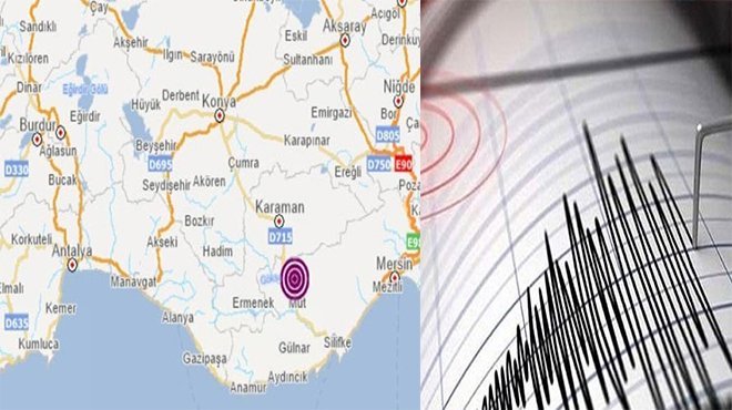 Mersin'de 3.9 büyüklüğünde deprem