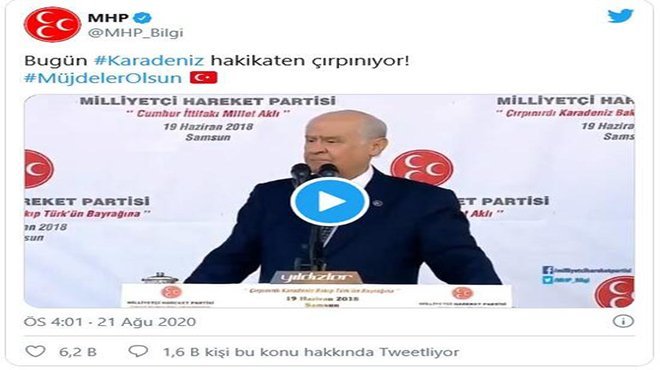 MHP’den çırpınırdı karadeniz paylaşımı