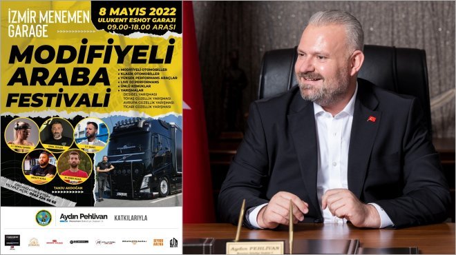 Modifiyeli araç tutkunları Menemen’de buluşuyor