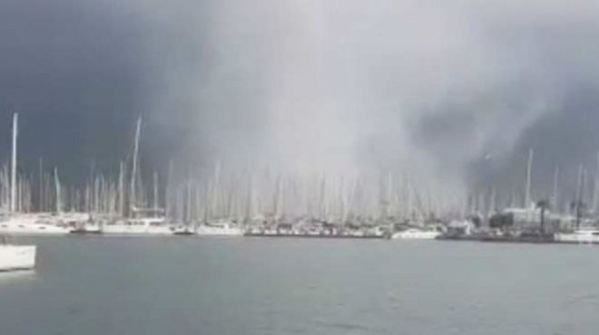 Muğla'da Tekneler Hortumdan Zarar Gördü