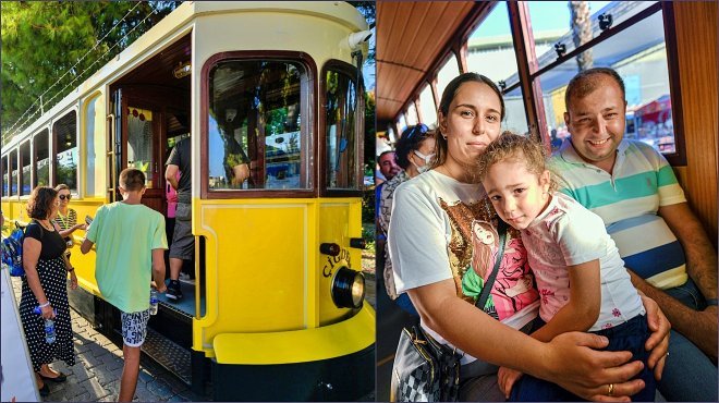 ‘NOSTALJİK TRAMVAY’ FUAR ZİYARETÇİLERİNİ GEÇMİŞE GÖTÜRÜYOR