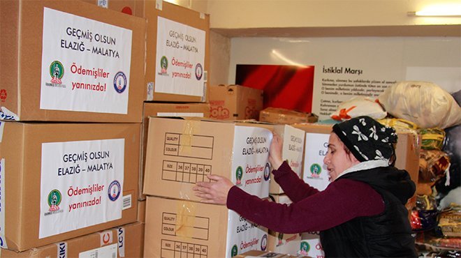 Ödemiş'ten Elazığ ve Malatya'ya yardım eli