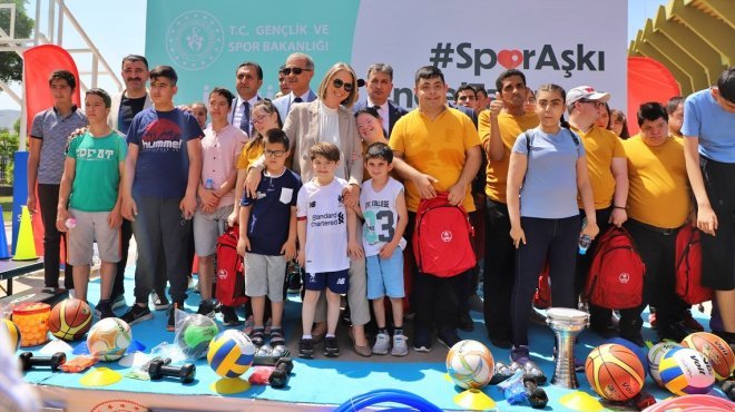 'Özel Sporcular'ın spor malzemesi sevinci