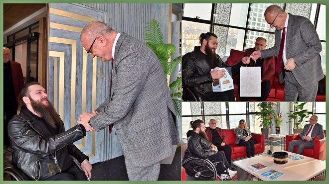 PARA DANS AVRUPA ŞAMPİYONU, BAŞKAN ERGÜN’Ü ZİYARET ETTİ