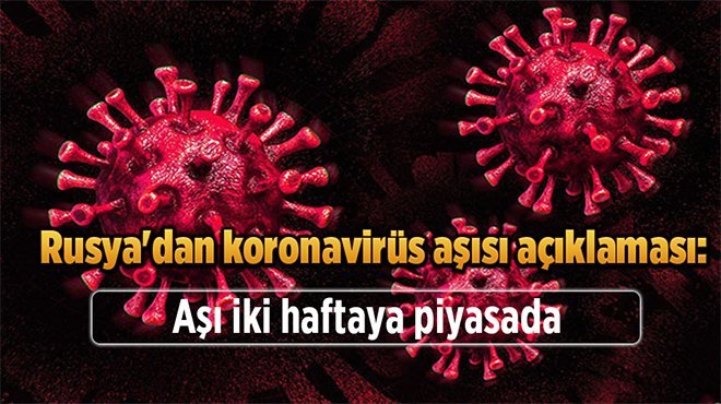 Rusya'dan koronavirüs aşısı açıklaması: Aşı iki haftaya piyasada