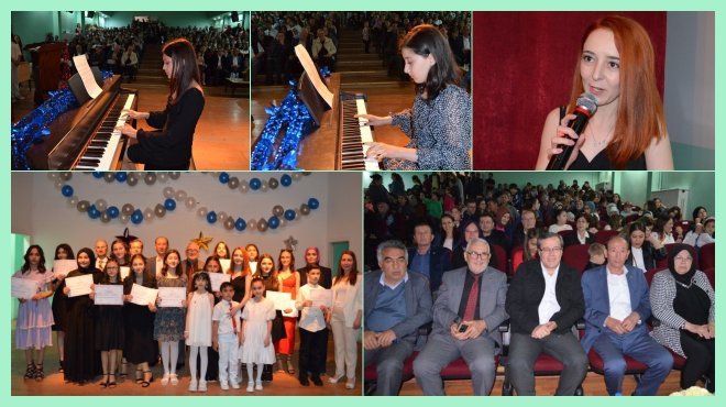 ŞAPHANE’DE PİYANO KURSUNU BİTİREN ÖĞRENCİLERİN KONSERİ İLGİYLE İZLENDİ