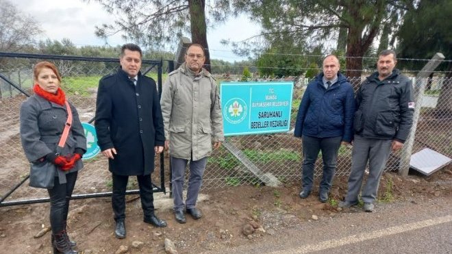 Saruhanlı'da  Mezarlıklar Güvenli Hale Getirildi