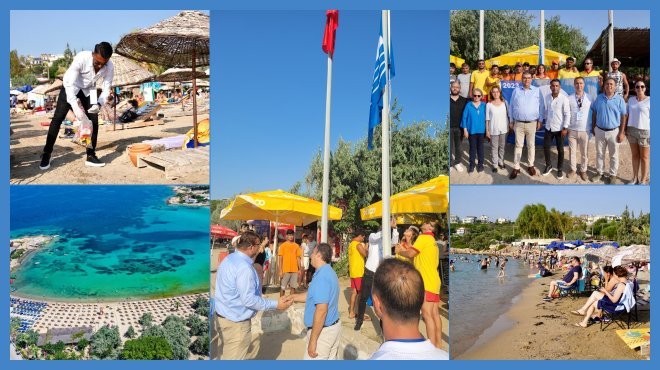 SEFERİHİSAR’DA PLAJLARA ‘MAVİ BAYRAKLAR’ ASILDI