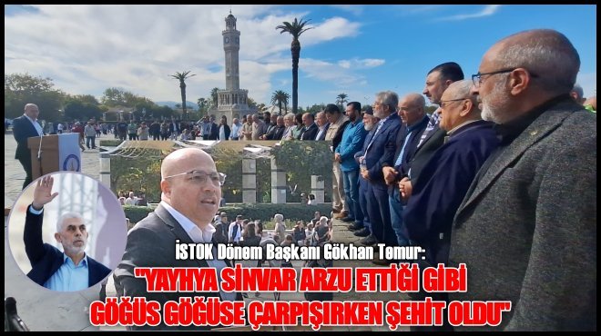 ŞEHİT YAHYA SİNVAR İÇİN İZMİR’DE GIYABİ CENAZE NAMAZI KILINDI…