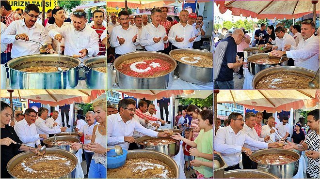 ŞEHZADELER BELEDİYESİ VATANDAŞIN AĞZINI AŞUREYLE TATLANDIRDI 