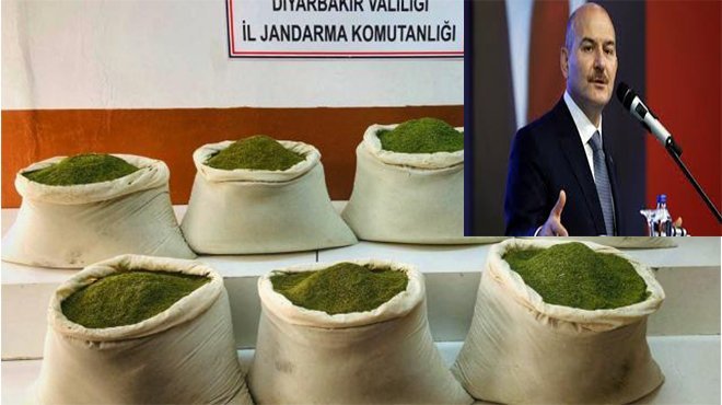 Soylu: Lice'de 221 kilogram esrar ele geçirildi
