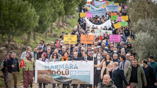 Su Günü’nde Marmara Gölü için yüzlerce çığlık