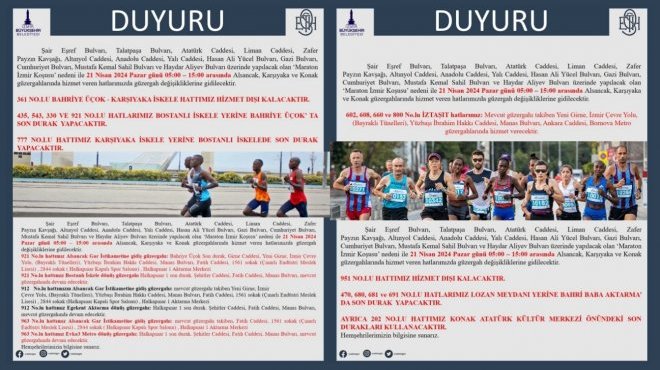 TOPLU ULAŞIMA MARATON İZMİR AYARI...
