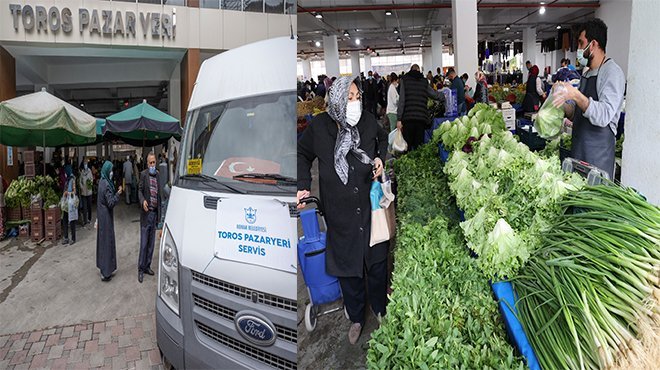 Toros Kapalı Pazaryerine servis başladı