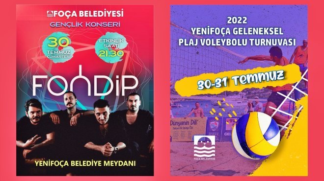 YENİFOÇA’DA PLAJ VOLEYBOLU TURNUVASI VE FONDİP KONSERİ
