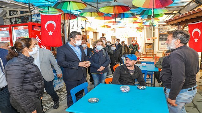YÜCEL’DEN SEFERİHİSAR’A GEÇMİŞ OLSUN ZİYARETİ