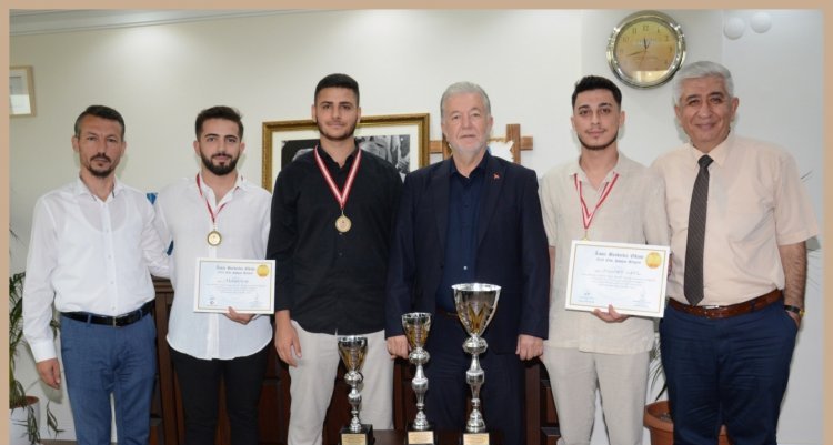 BAŞARILI BERBERLER İESOB BAŞKANI YALÇIN ATA’YI ZİYARET ETTİ…