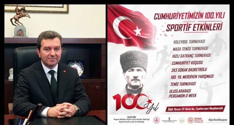  BERGAMA'DA CUMHURİYETİMİZİN 100. YILI SPORTİF ETKİNLİKLERLE KUTLANIYOR...